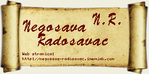 Negosava Radosavac vizit kartica